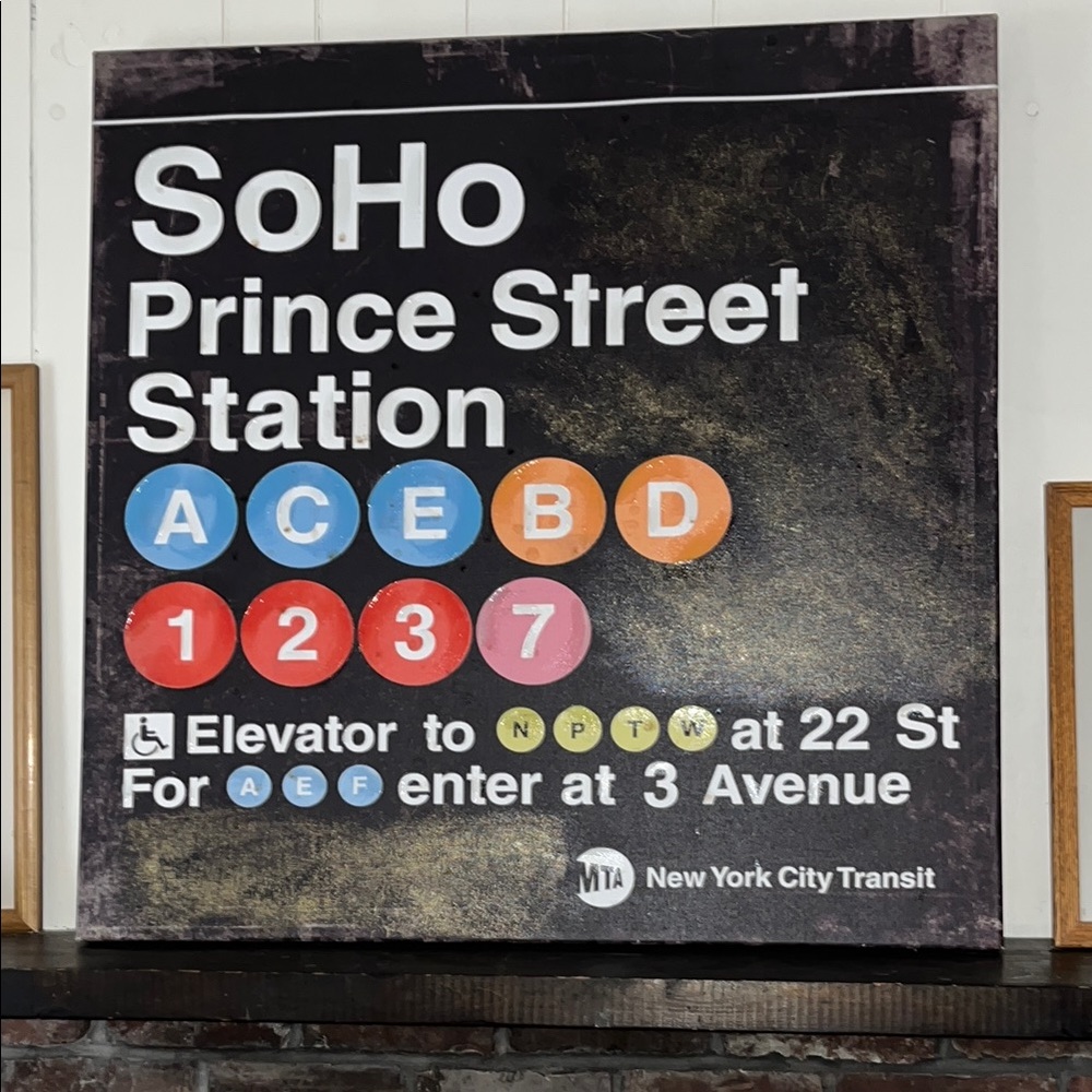 Black and White Subway Station Painting Art